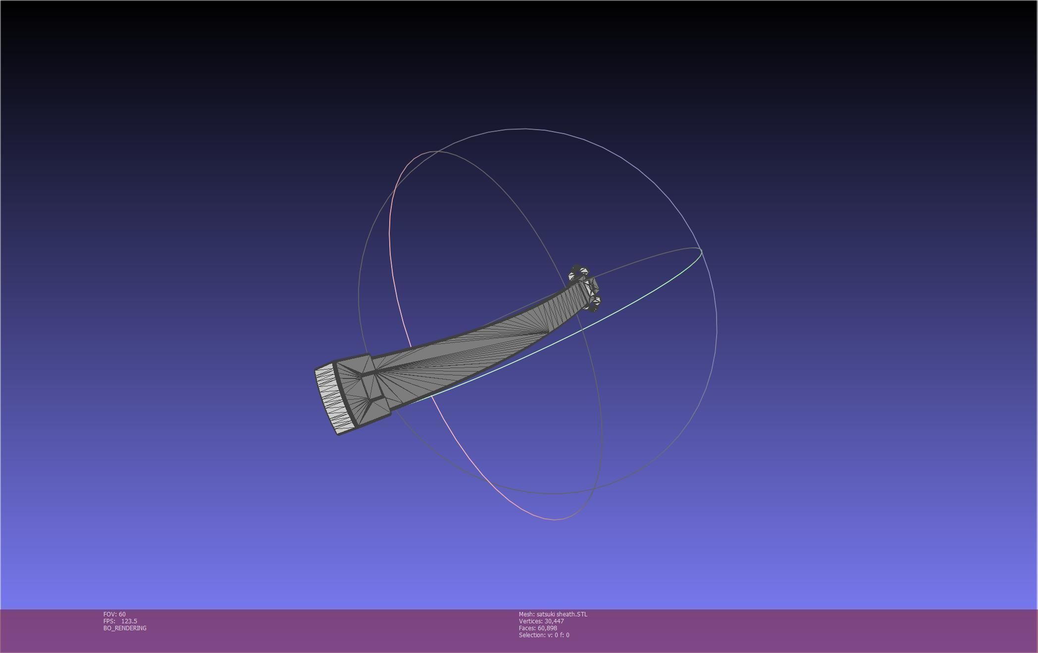 Kill La Kill Satsuki Sword And Sheath Printable Assembly 3D print model_77