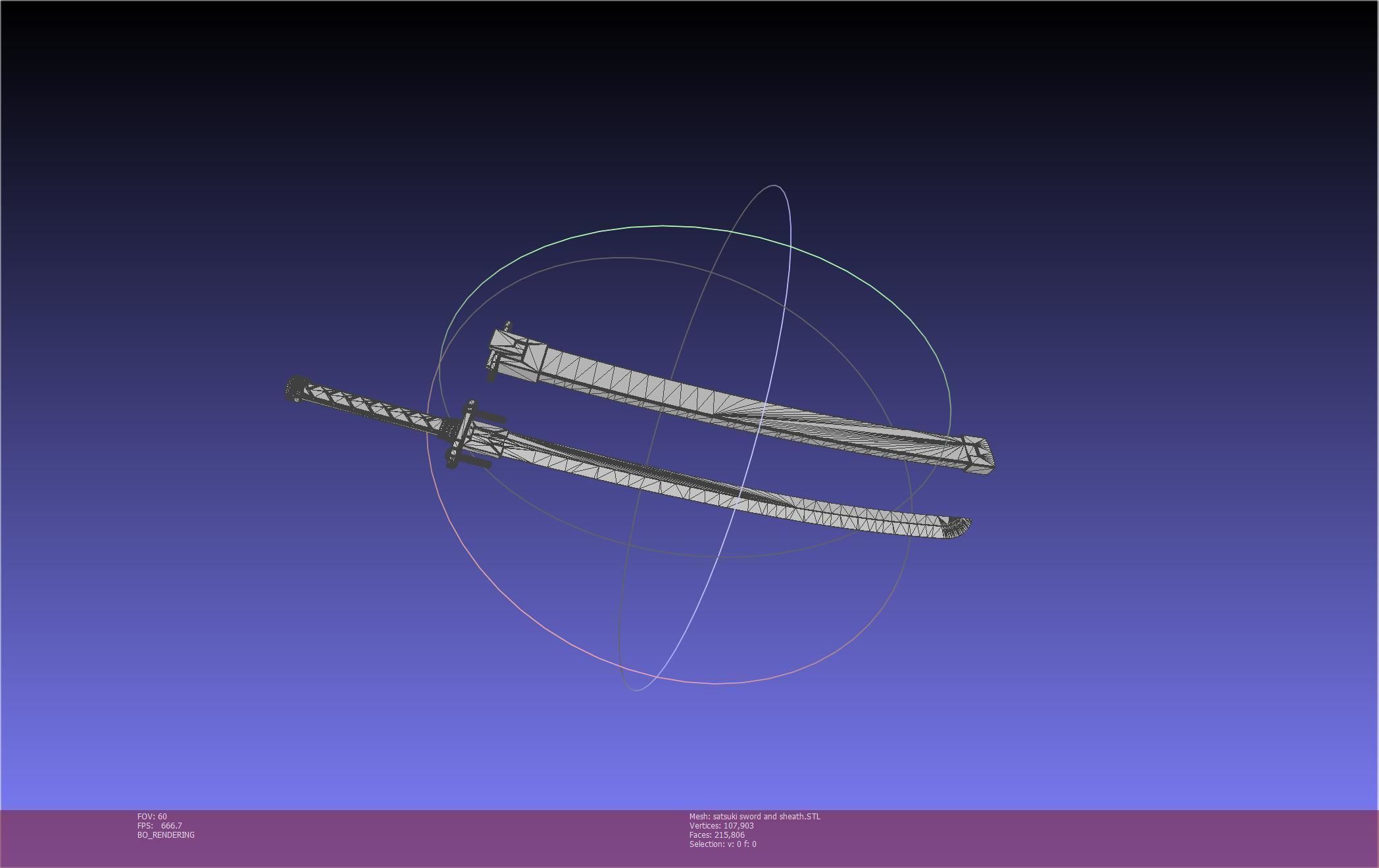 Kill La Kill Satsuki Sword And Sheath Printable Assembly 3D print model_51