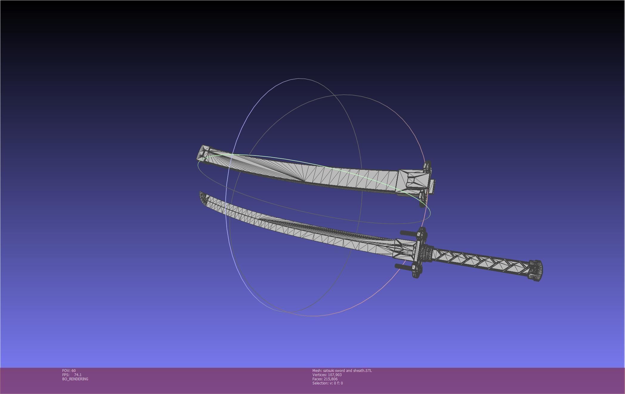 Kill La Kill Satsuki Sword And Sheath Printable Assembly 3D print model_130