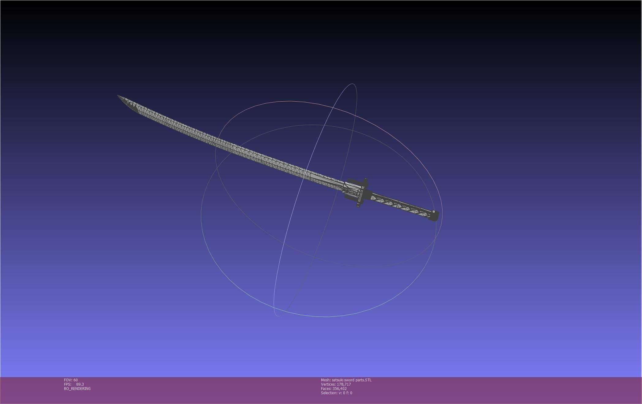 Kill La Kill Satsuki Sword And Sheath Printable Assembly 3D print model_71