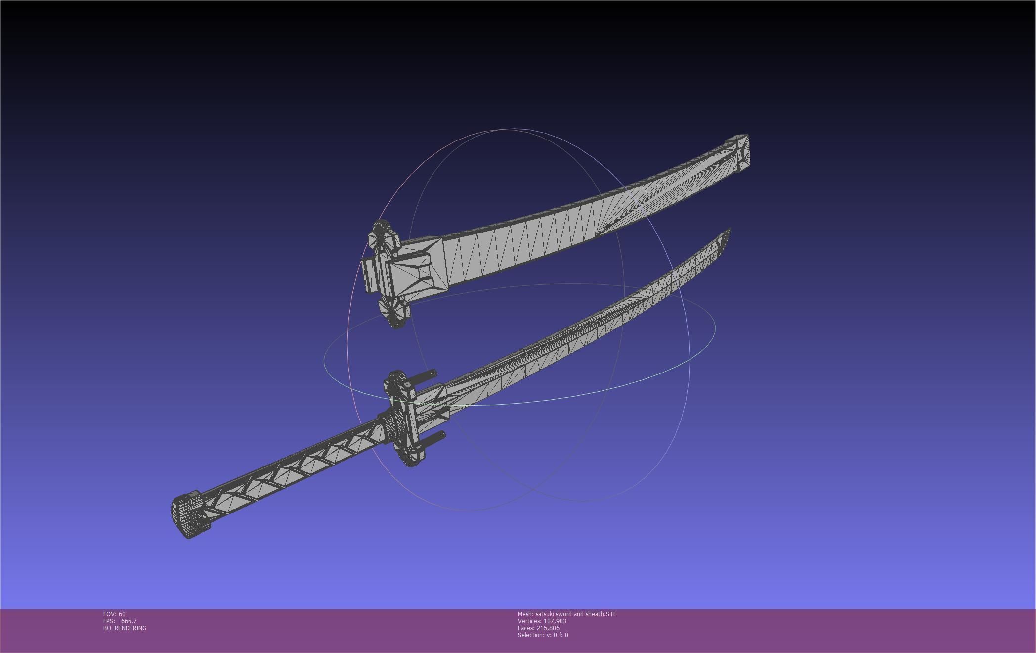 Kill La Kill Satsuki Sword And Sheath Printable Assembly 3D print model_56