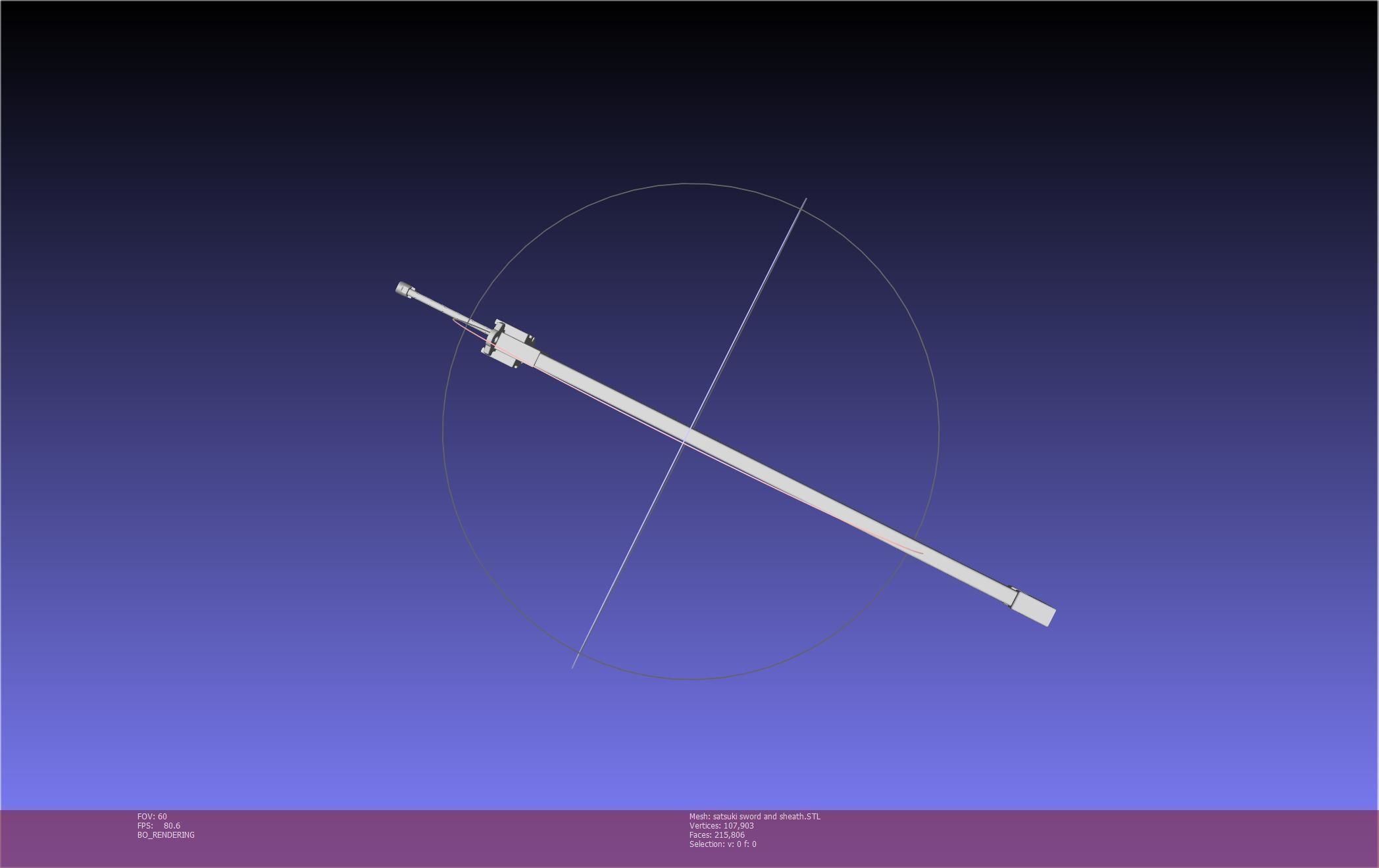 Kill La Kill Satsuki Sword And Sheath Printable Assembly 3D print model_13