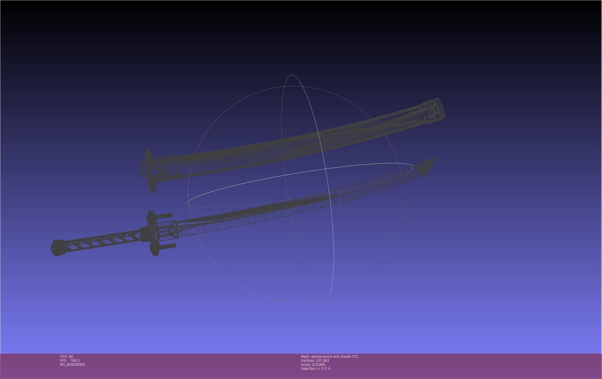 Kill La Kill Satsuki Sword And Sheath Printable Assembly 3D print model_67