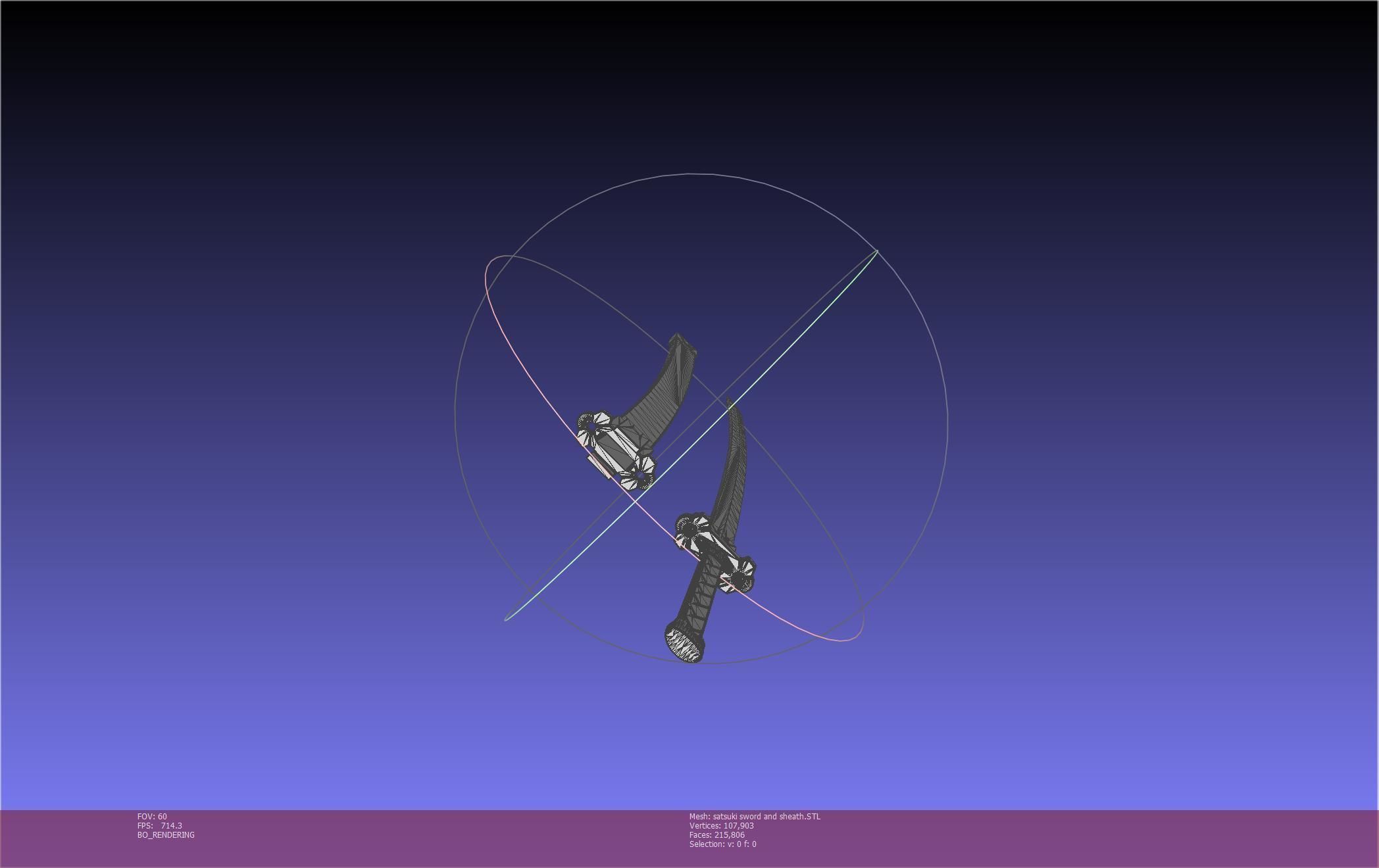 Kill La Kill Satsuki Sword And Sheath Printable Assembly 3D print model_60