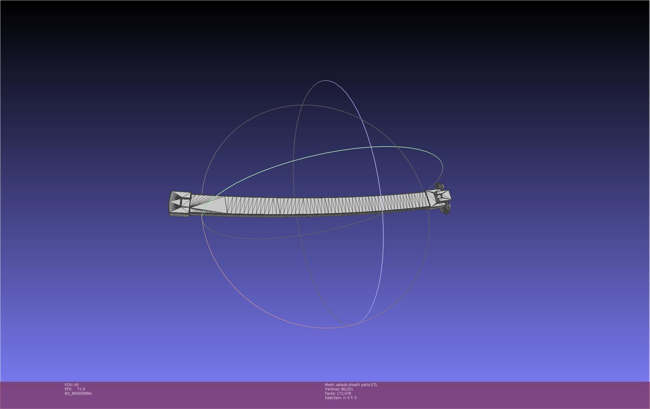 Kill La Kill Satsuki Sword And Sheath Printable Assembly 3D print model_99