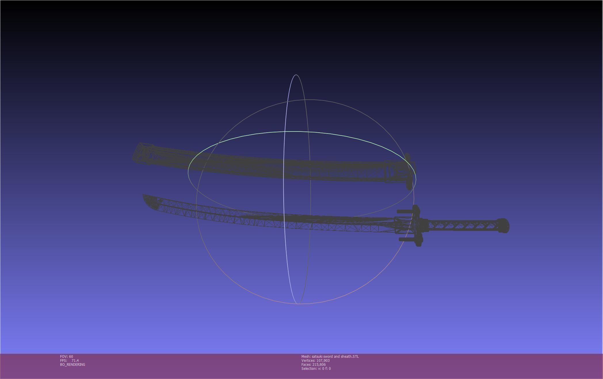 Kill La Kill Satsuki Sword And Sheath Printable Assembly 3D print model_126