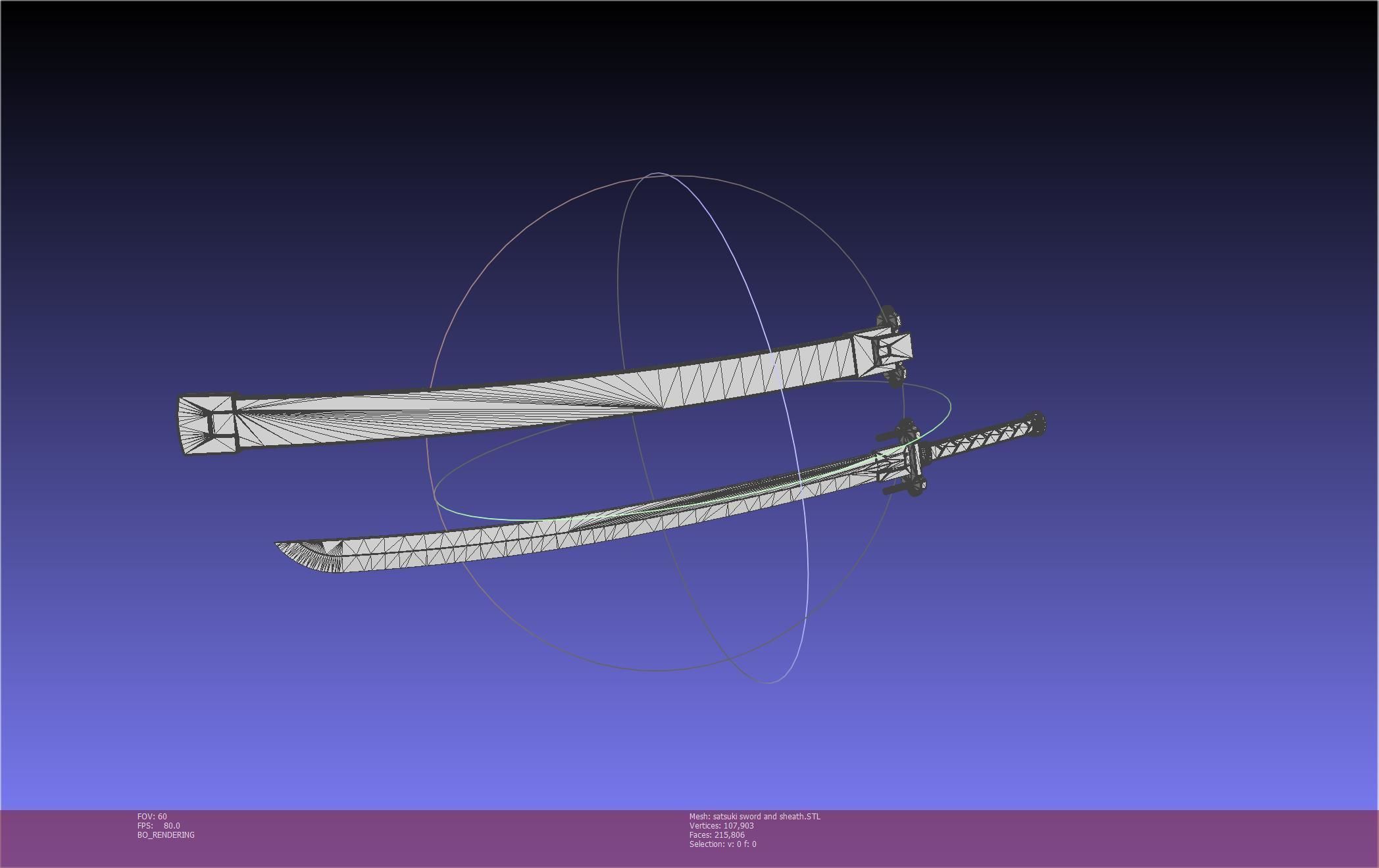 Kill La Kill Satsuki Sword And Sheath Printable Assembly 3D print model_136