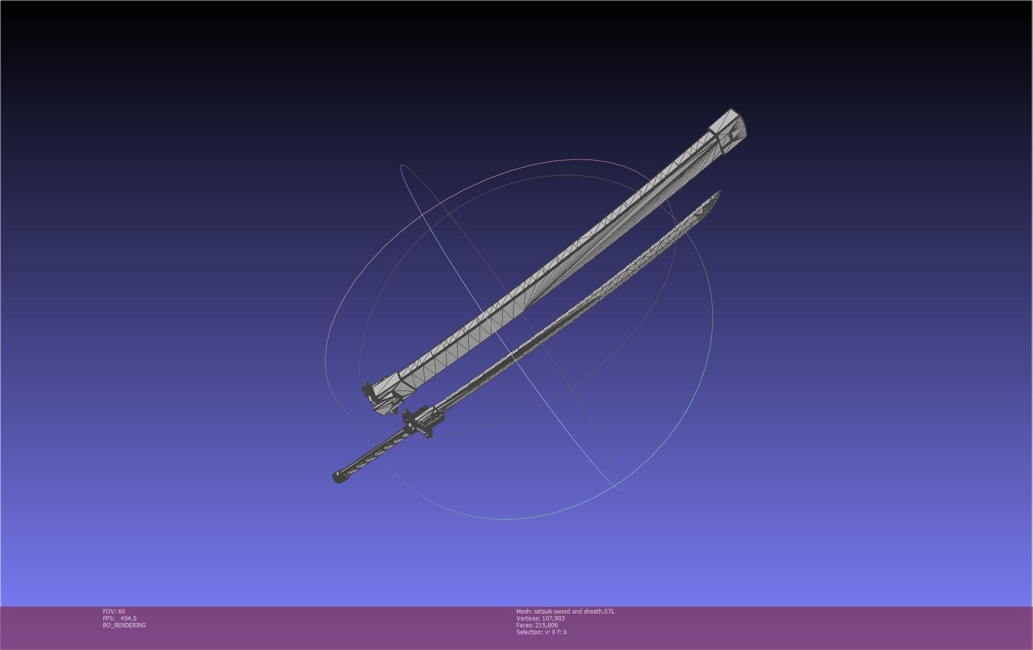 Kill La Kill Satsuki Sword And Sheath Printable Assembly 3D print model_59