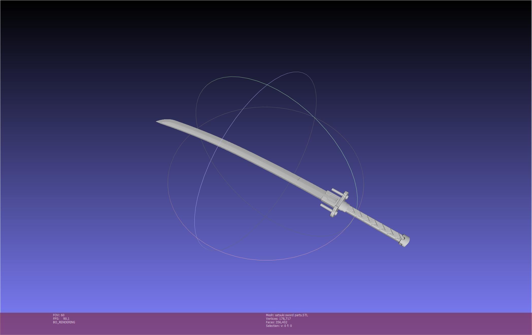 Kill La Kill Satsuki Sword And Sheath Printable Assembly 3D print model_79