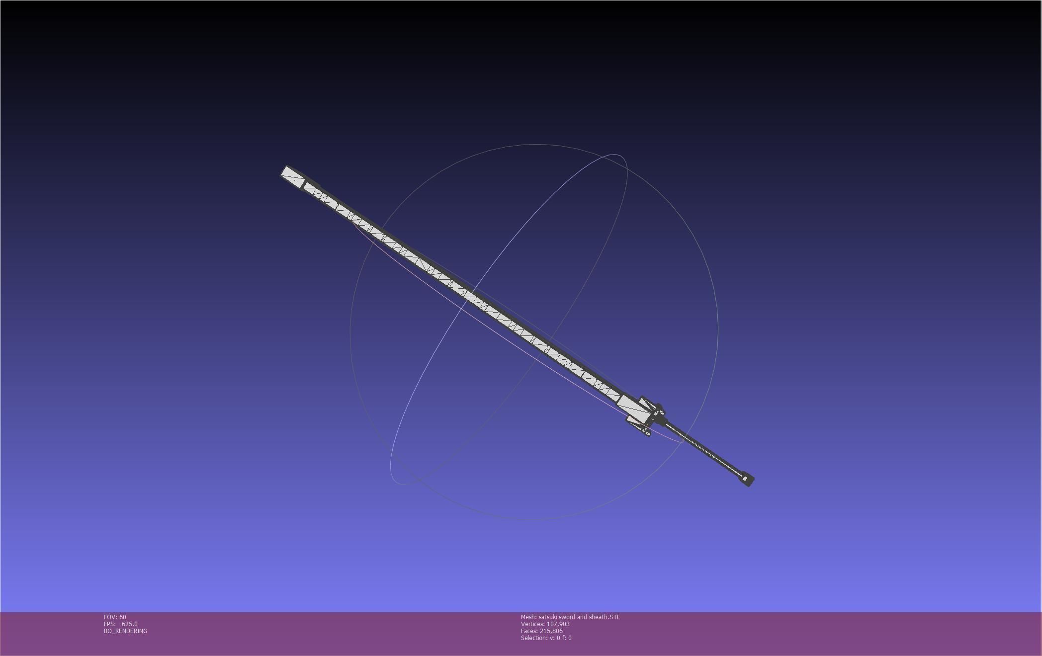 Kill La Kill Satsuki Sword And Sheath Printable Assembly 3D print model_52