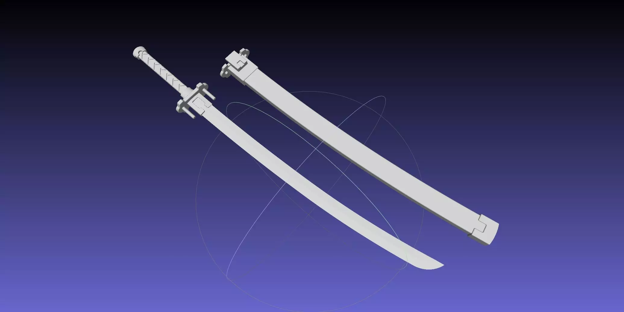 Kill La Kill Satsuki Sword And Sheath Printable Assembly 3D print model_0