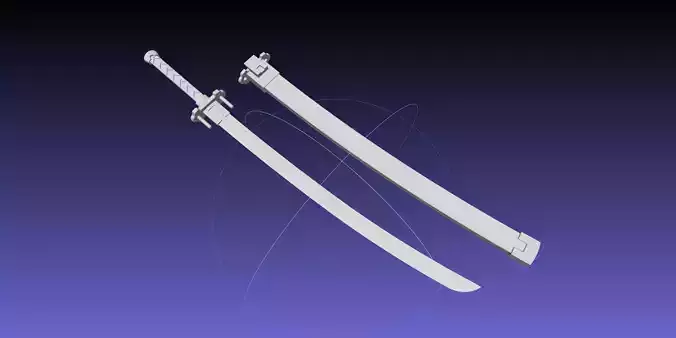 Kill La Kill Satsuki Sword And Sheath Printable Assembly 3D print model