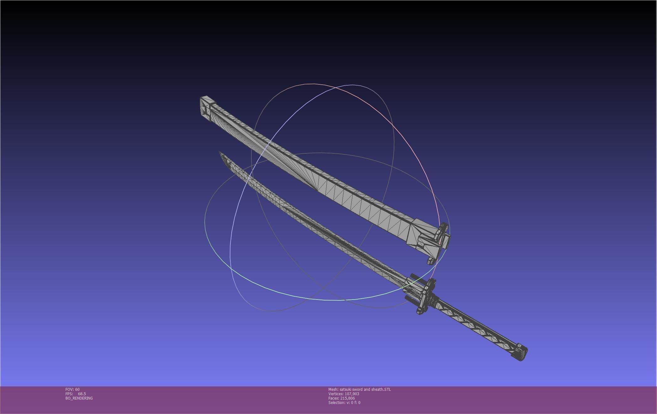 Kill La Kill Satsuki Sword And Sheath Printable Assembly 3D print model_143