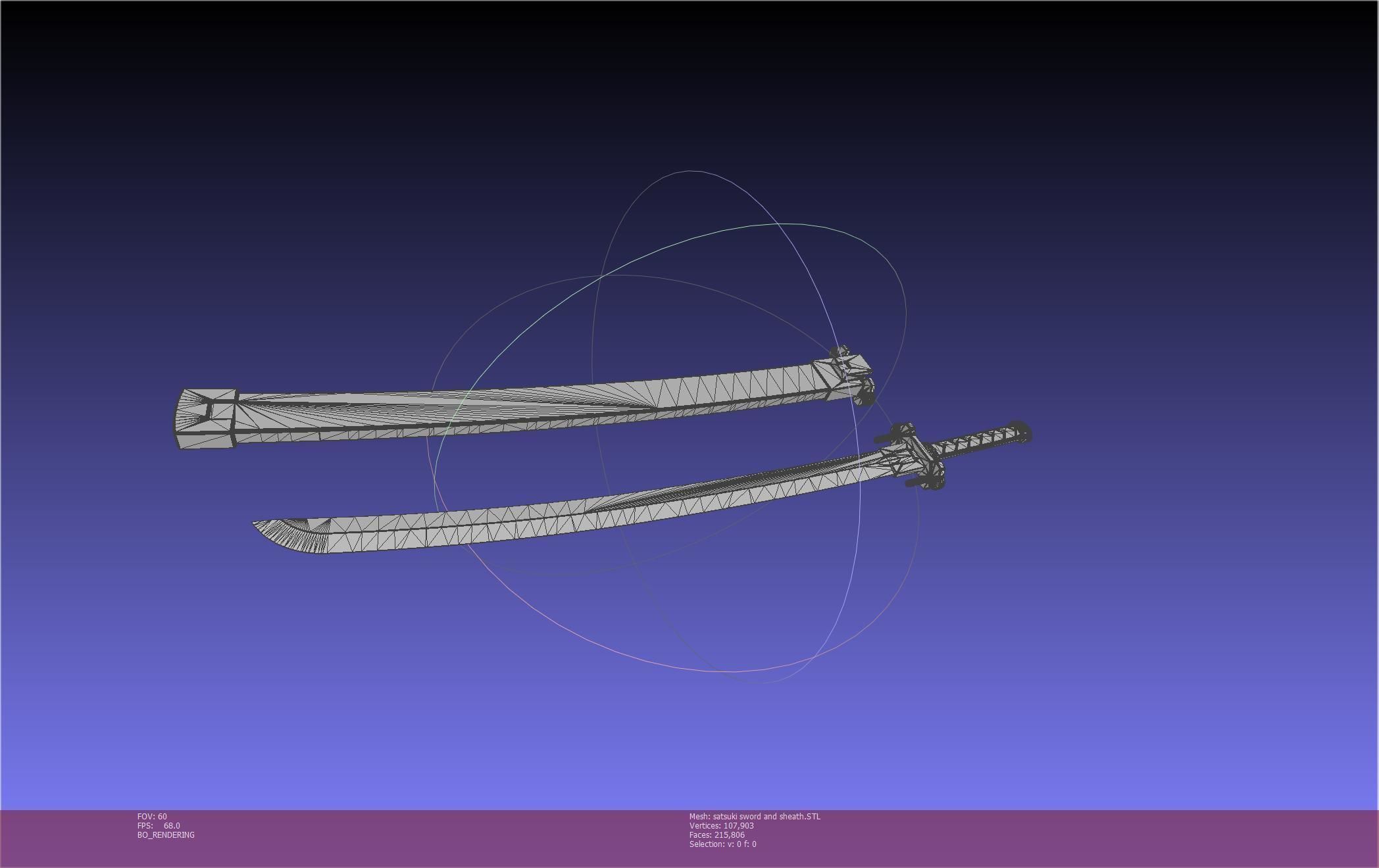 Kill La Kill Satsuki Sword And Sheath Printable Assembly 3D print model_129