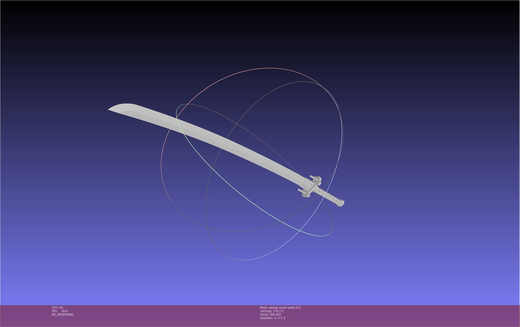 Kill La Kill Satsuki Sword And Sheath Printable Assembly 3D print model_81