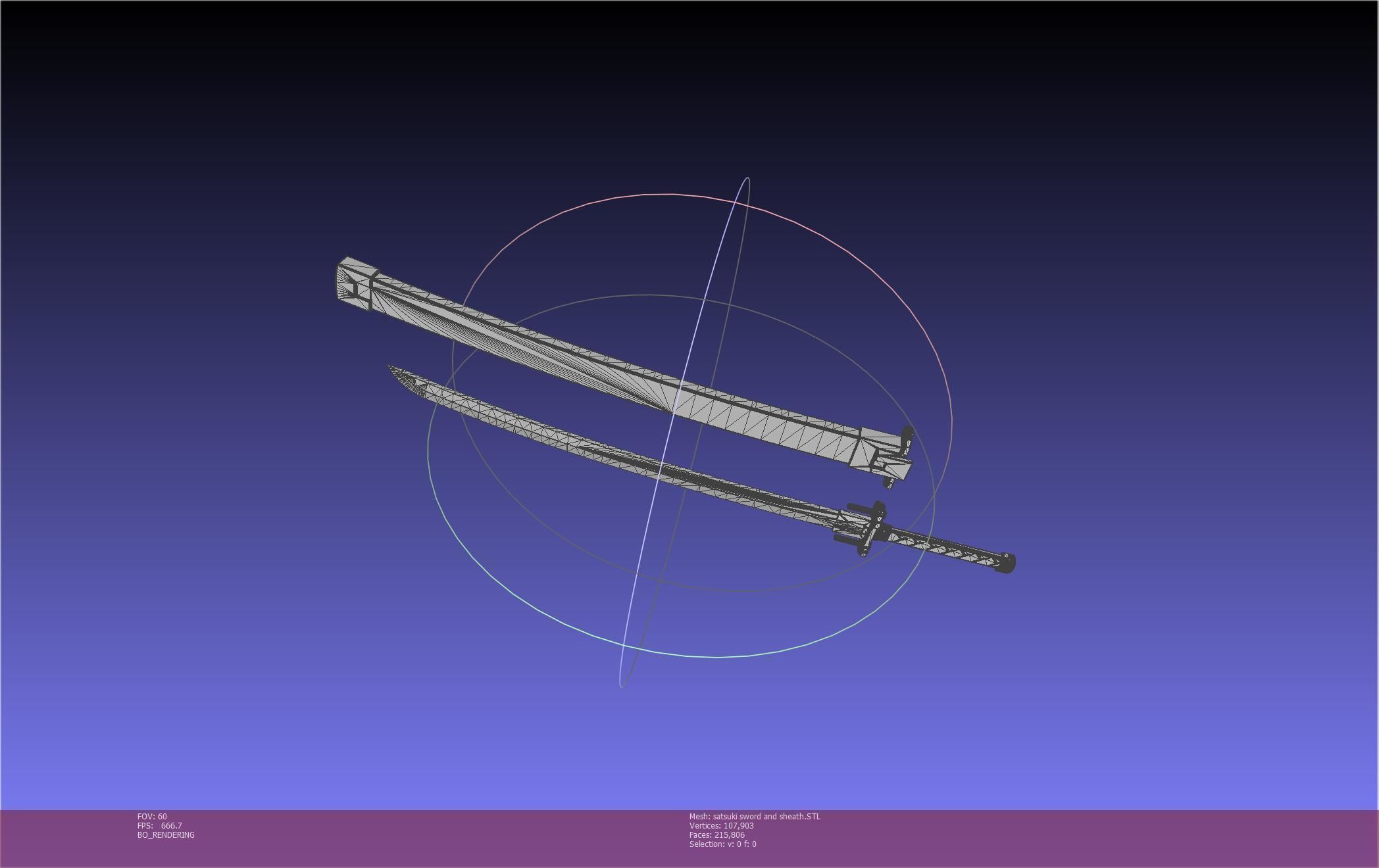 Kill La Kill Satsuki Sword And Sheath Printable Assembly 3D print model_54