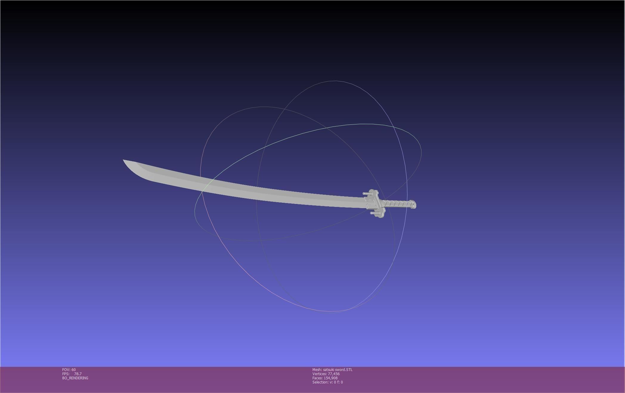 Kill La Kill Satsuki Sword And Sheath Printable Assembly 3D print model_78