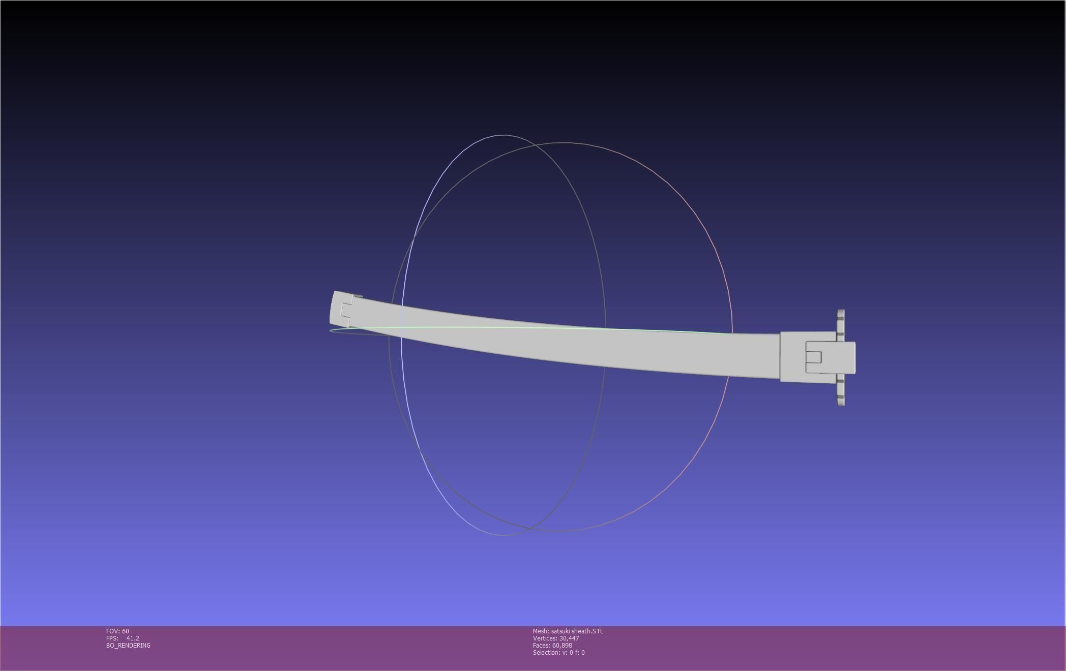 Kill La Kill Satsuki Sword And Sheath Printable Assembly 3D print model_83