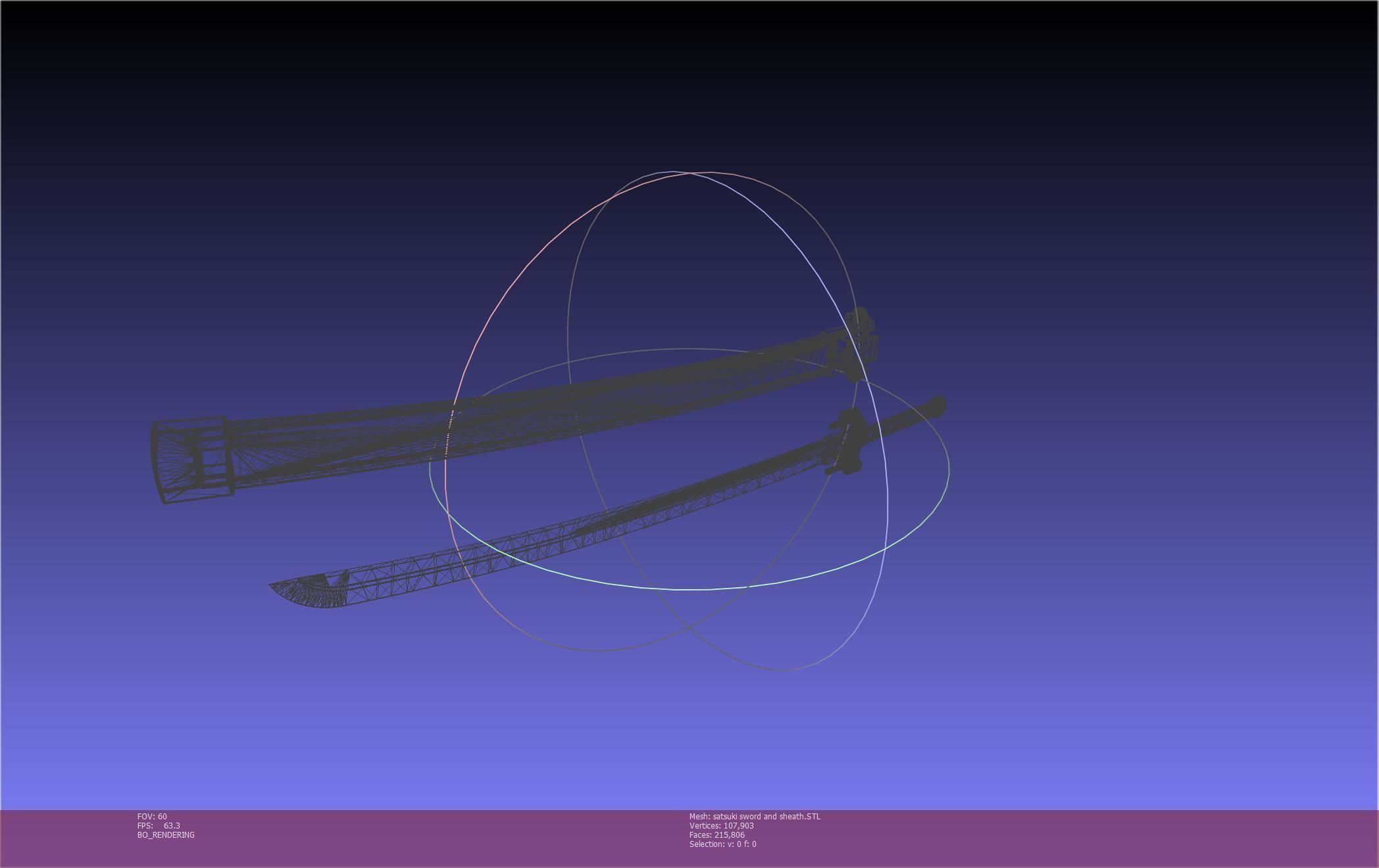 Kill La Kill Satsuki Sword And Sheath Printable Assembly 3D print model_132