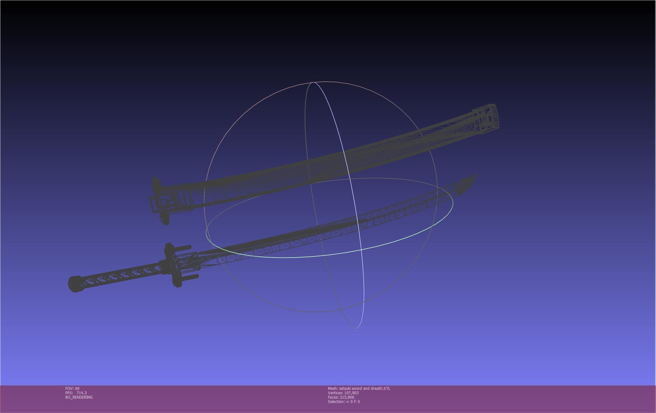 Kill La Kill Satsuki Sword And Sheath Printable Assembly 3D print model_63