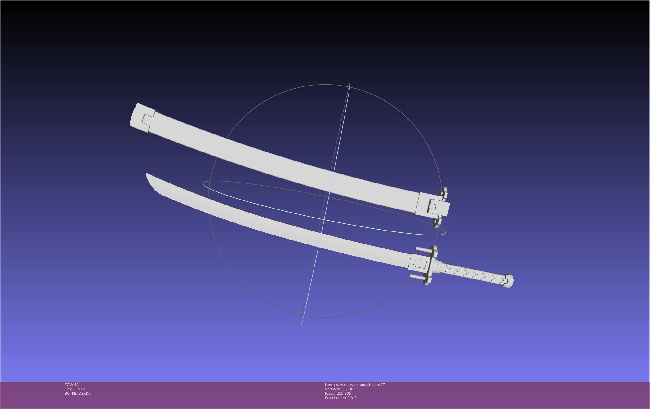 Kill La Kill Satsuki Sword And Sheath Printable Assembly 3D print model_137