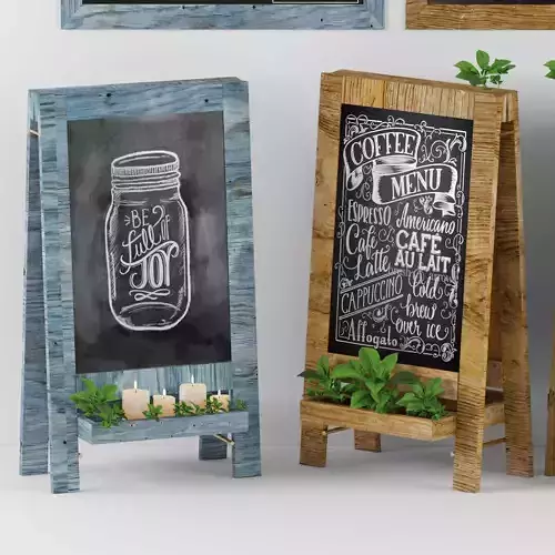 chalk board 08 greenery