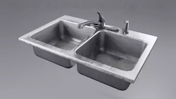 Dirty Stained Kitchen Sink