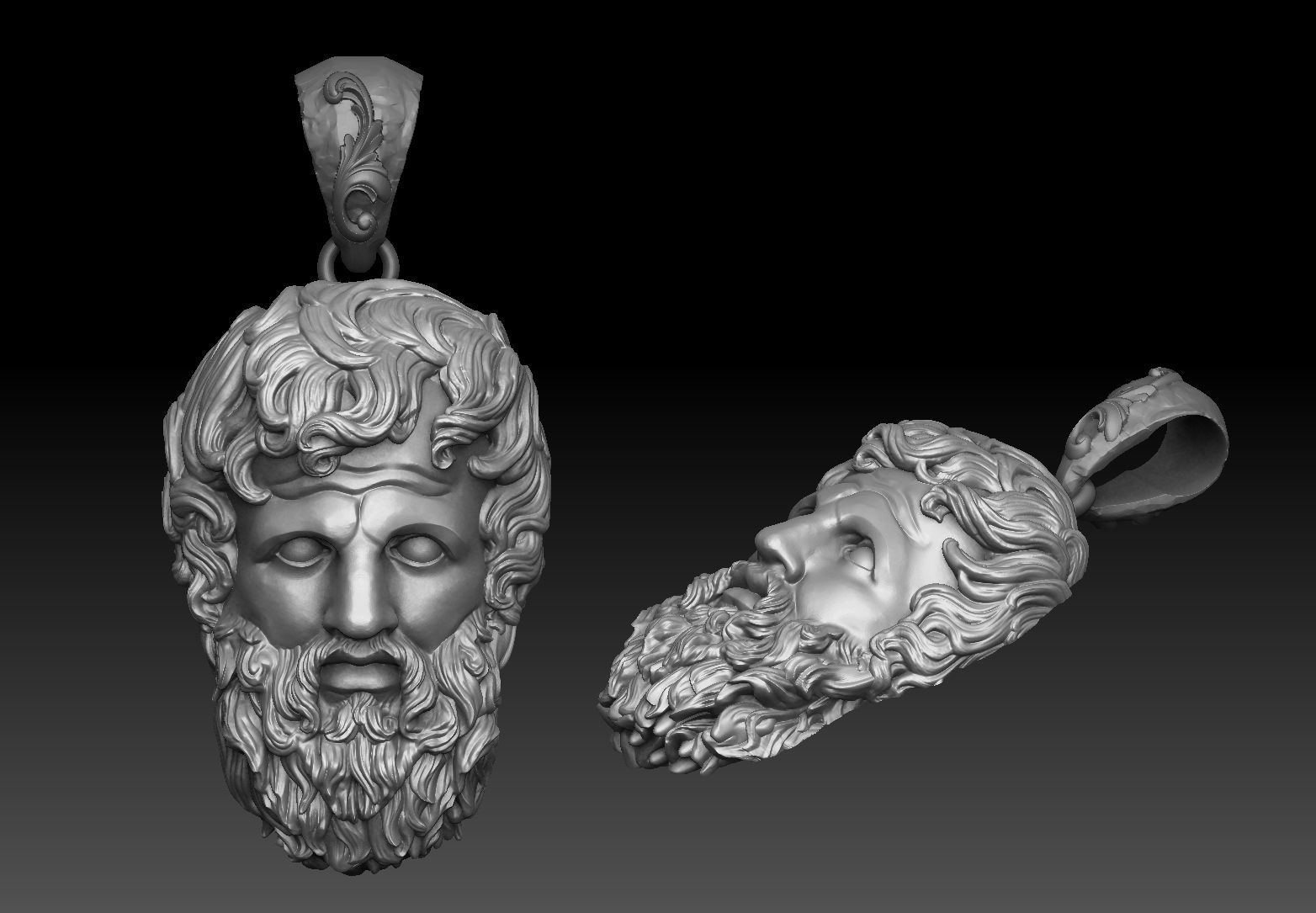 zeus PENDANT 3D print model_3