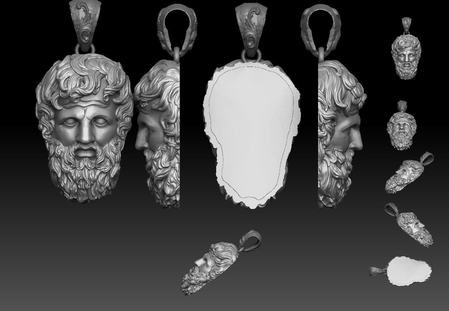 zeus PENDANT 3D print model_2