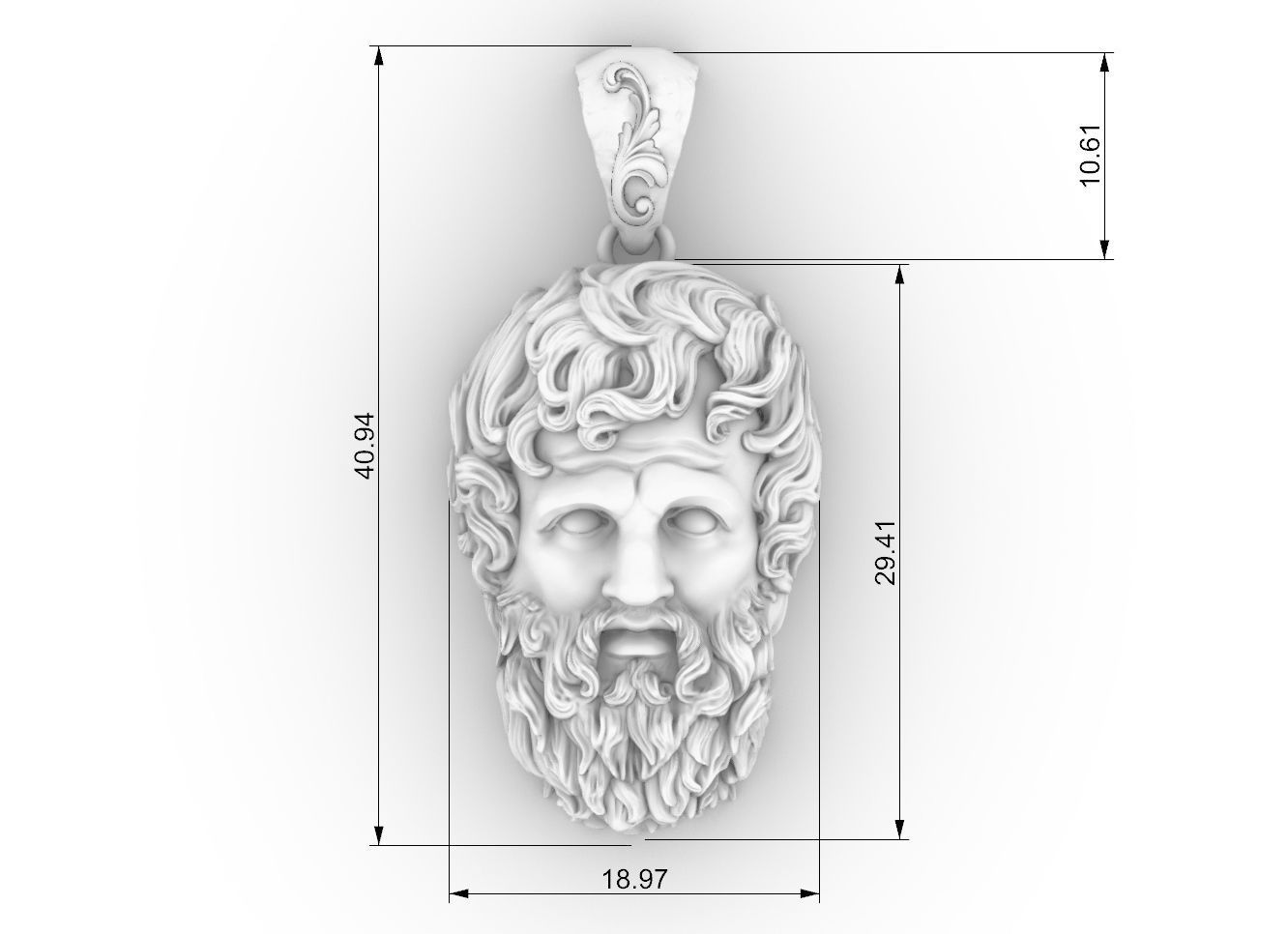 zeus PENDANT 3D print model_5