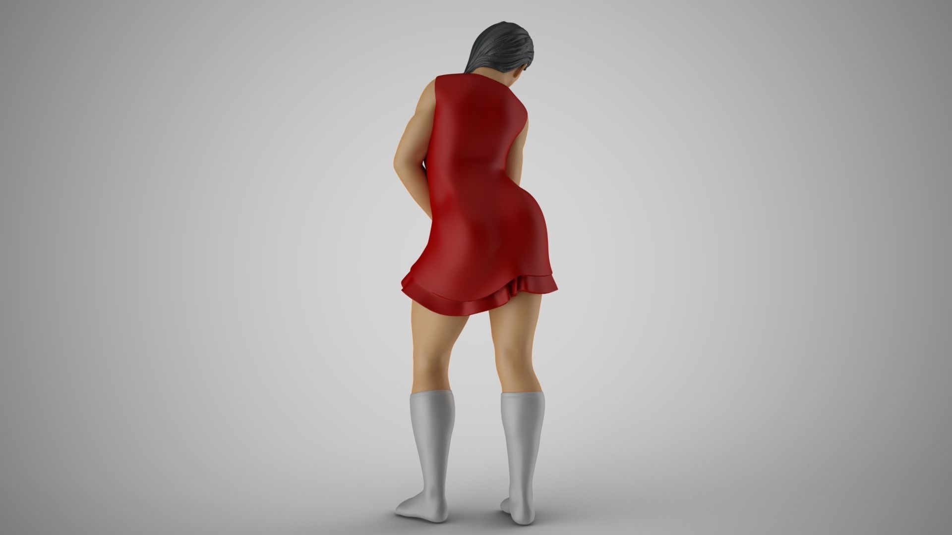 Embarrassed Woman 3D print model_7