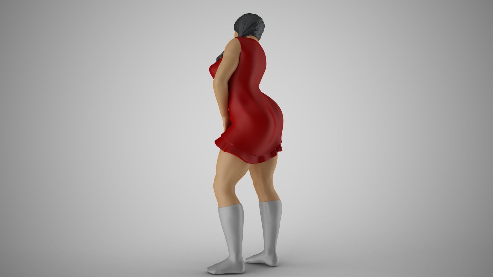 Embarrassed Woman 3D print model_8
