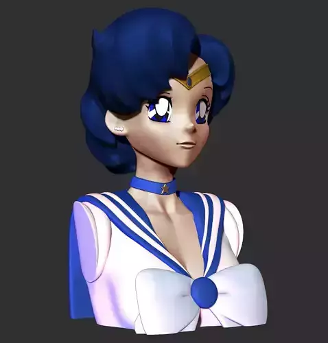 Bust - Sailor Mercury 3D print model