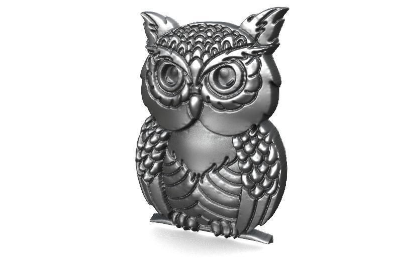 Owl pendant 4 3D print model_5