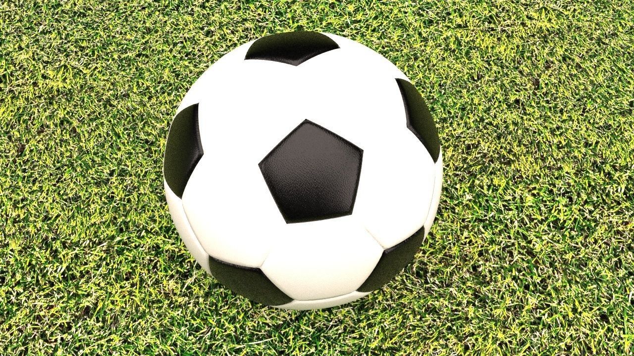 soccer ball Low-poly 3D model_2