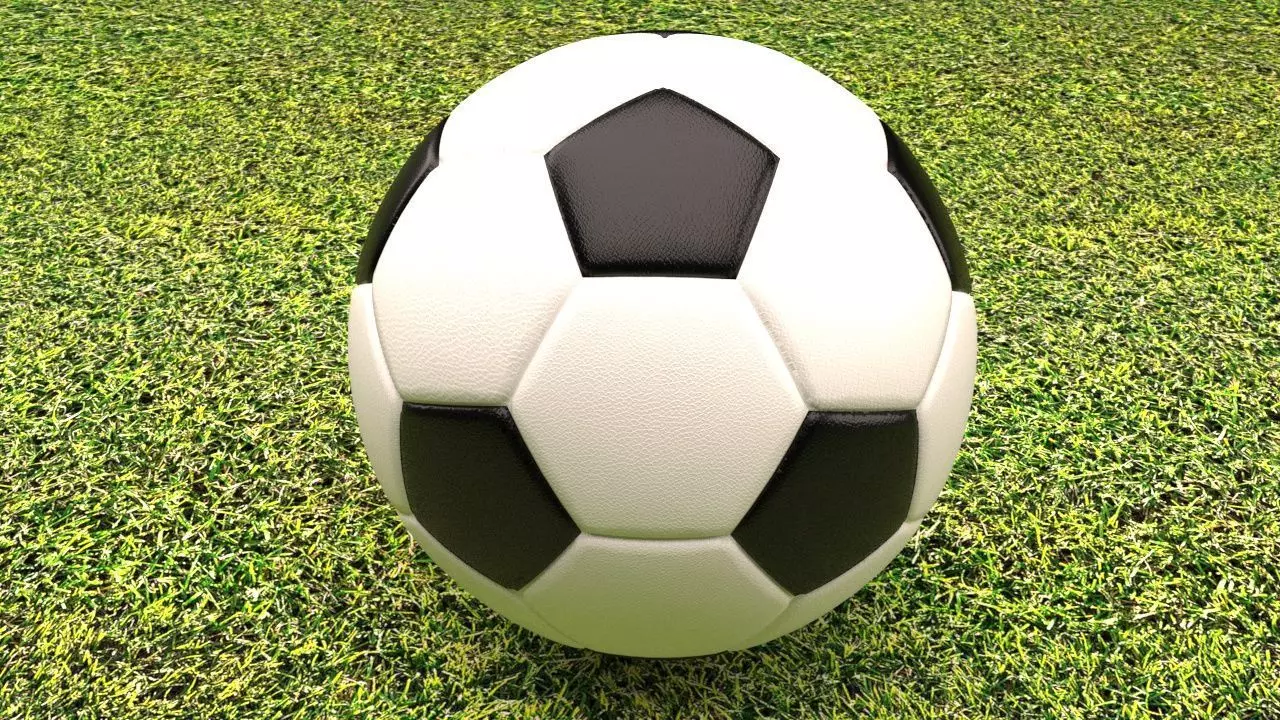soccer ball Low-poly 3D model_0