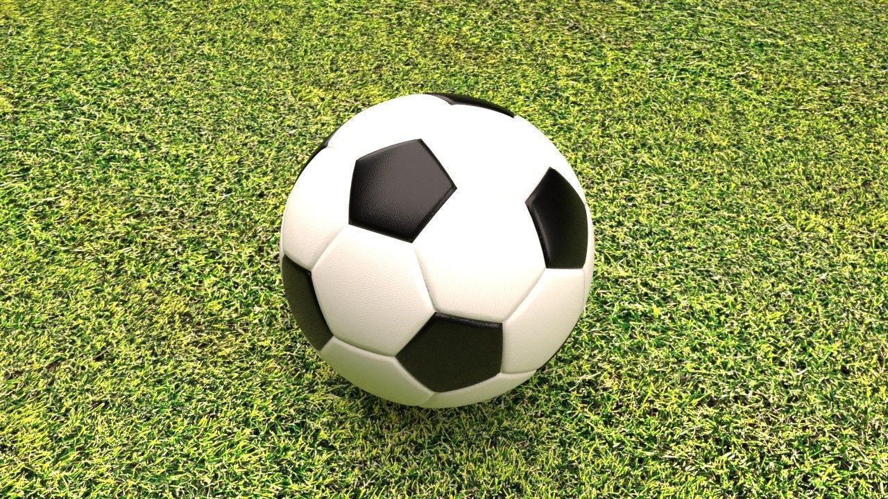 soccer ball Low-poly 3D model_1