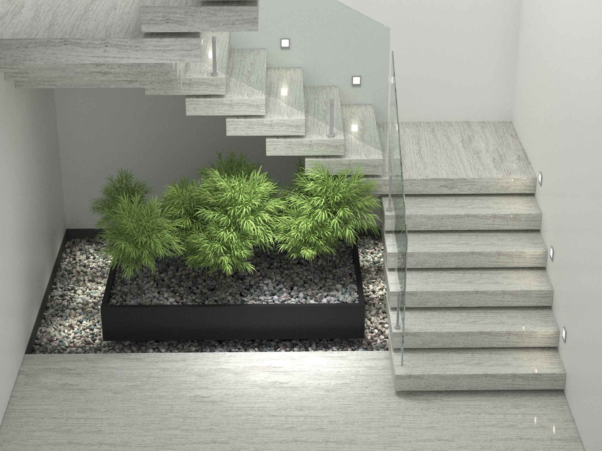 Green Staircase 3D model_5
