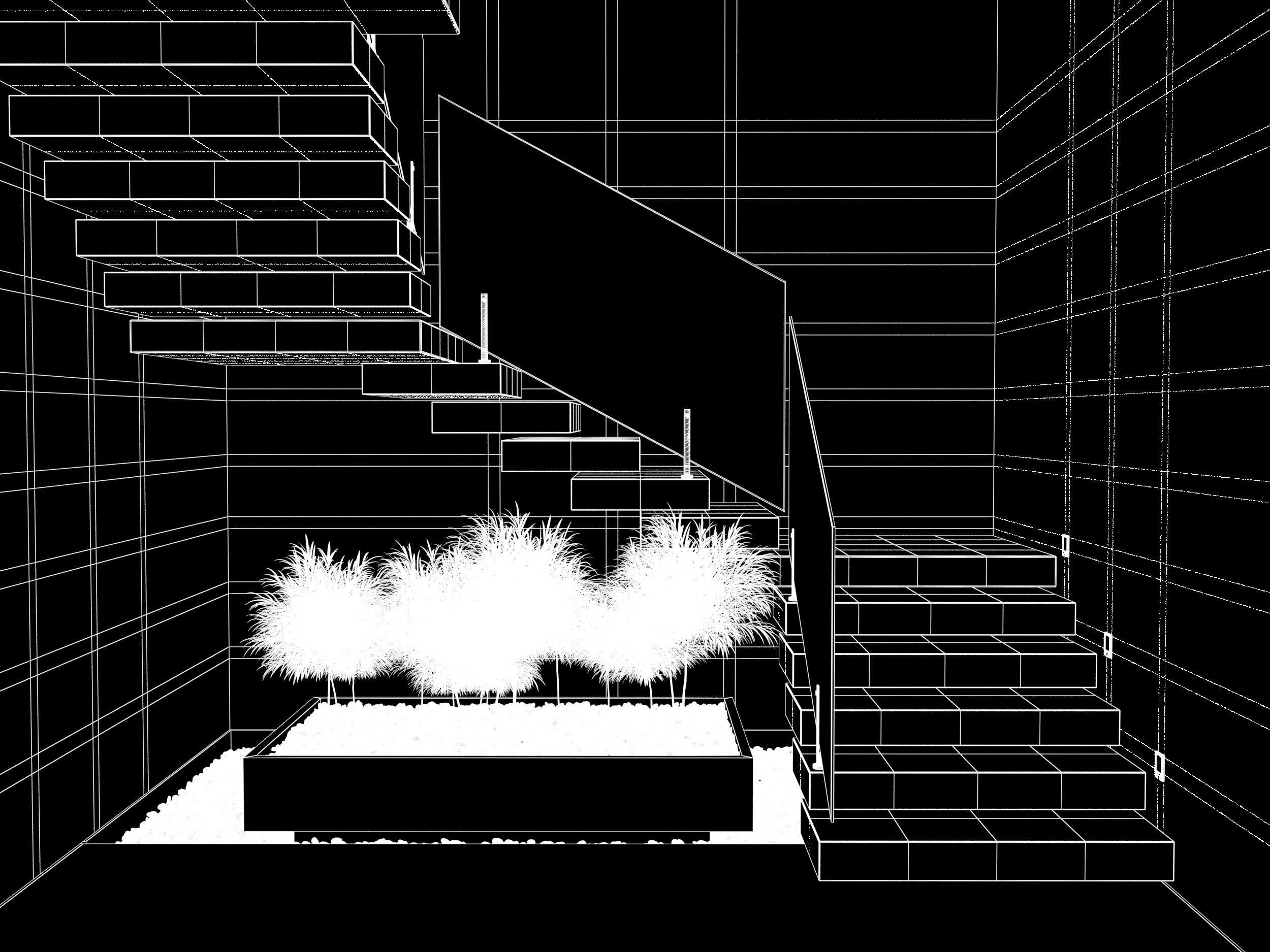Green Staircase 3D model_6
