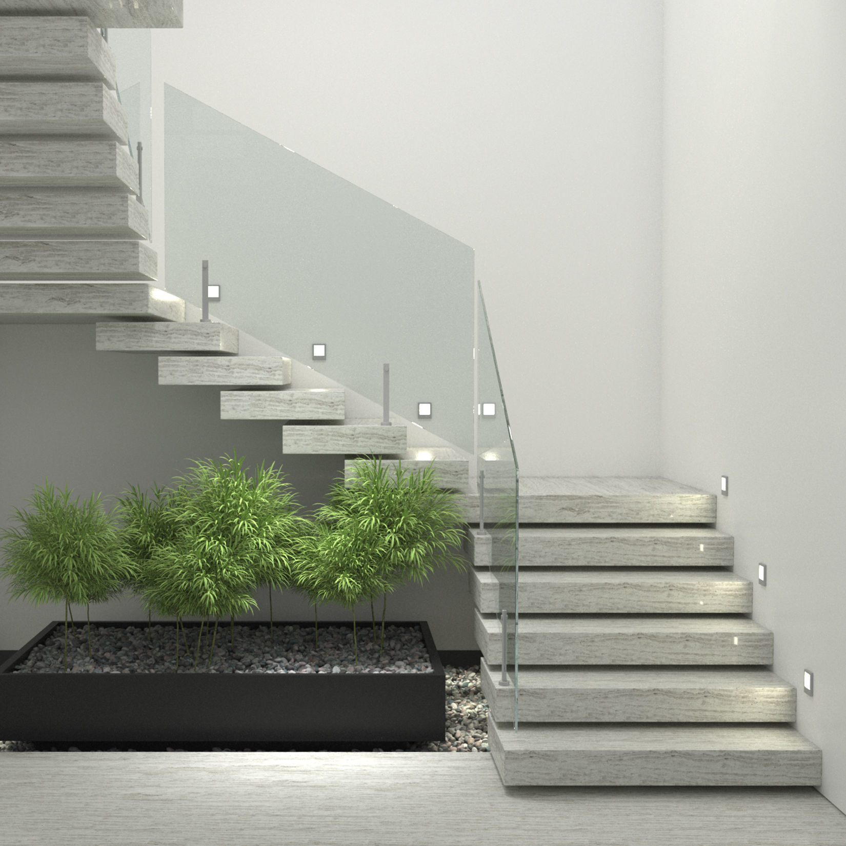 Green Staircase 3D model_1