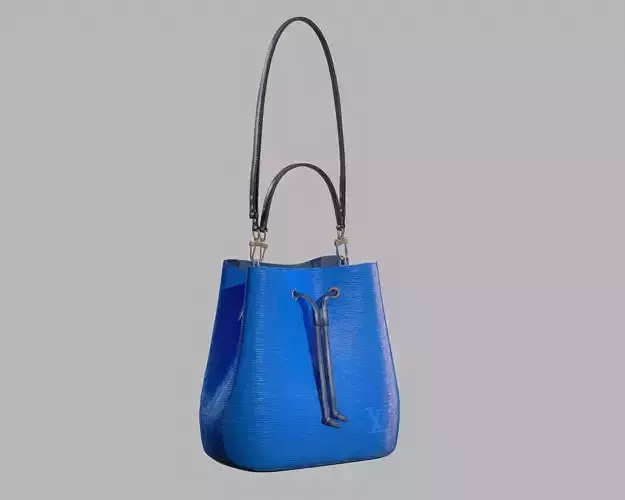 Louis Vuitton Neonoe MM Bag Epi Leather Lazuli Blue Low-poly 3D model