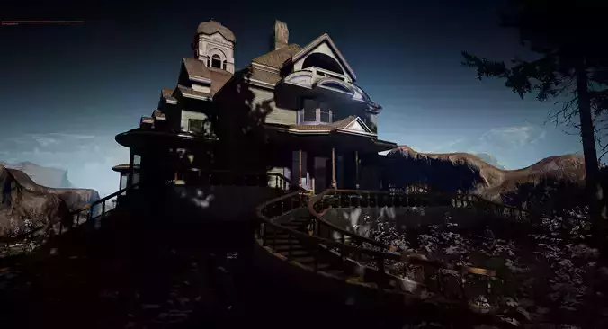 Horror House Pack Creepy Free low-poly 3D model