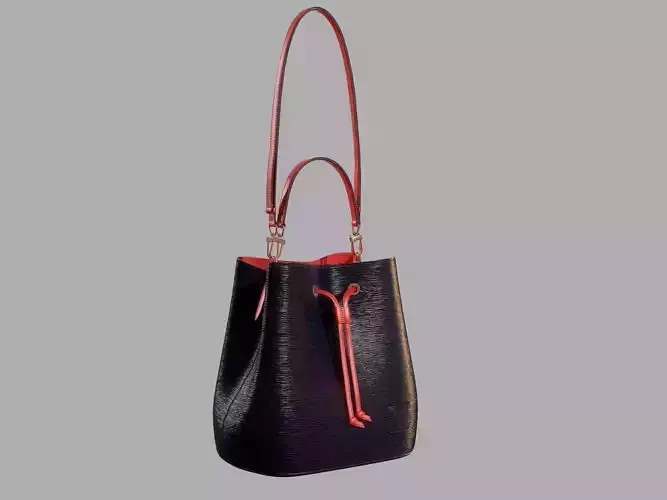Louis Vuitton Neonoe MM Bag Epi Leather Indigo Blue Low-poly 3D model