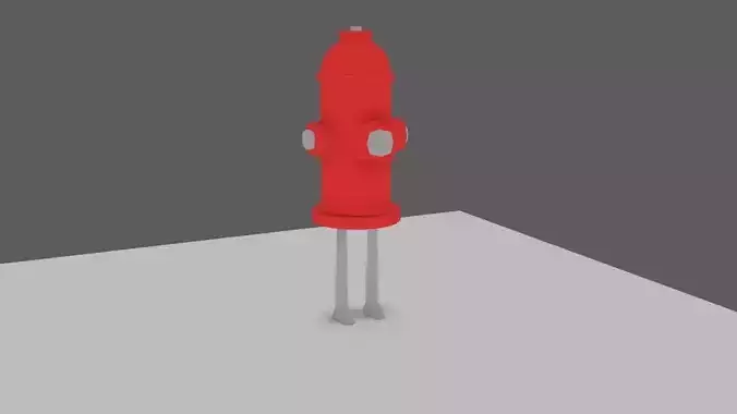 Cartoon Fire Hydrant Rig 