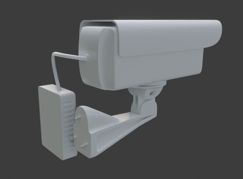 Realistic CCTV Camera 3D model_3