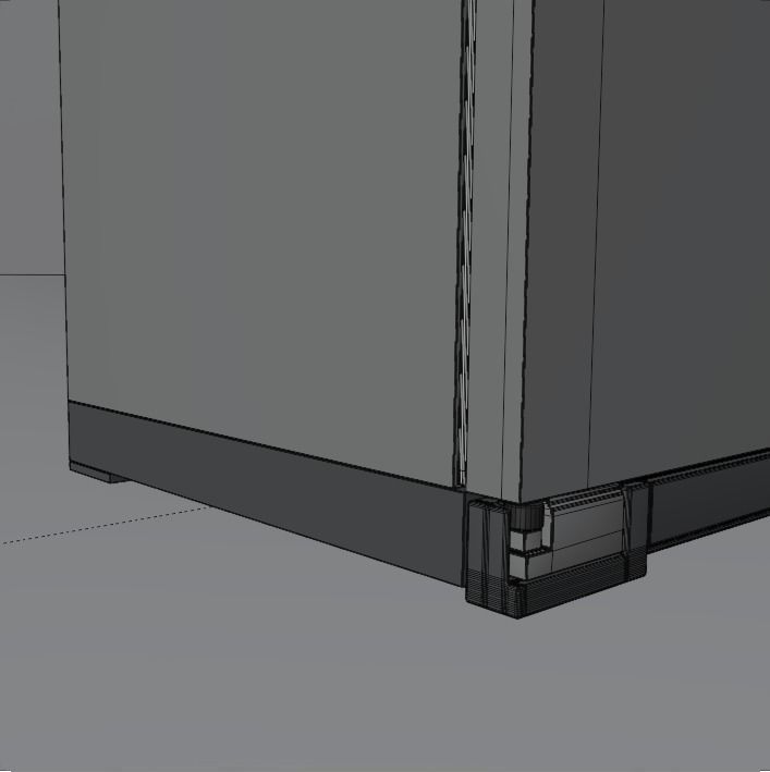 Brastemp Side by Side Refrigerator - White 3D model_8