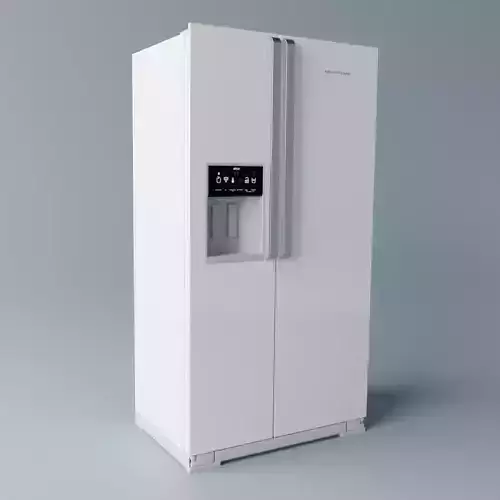 Brastemp Side by Side Refrigerator - White 3D model