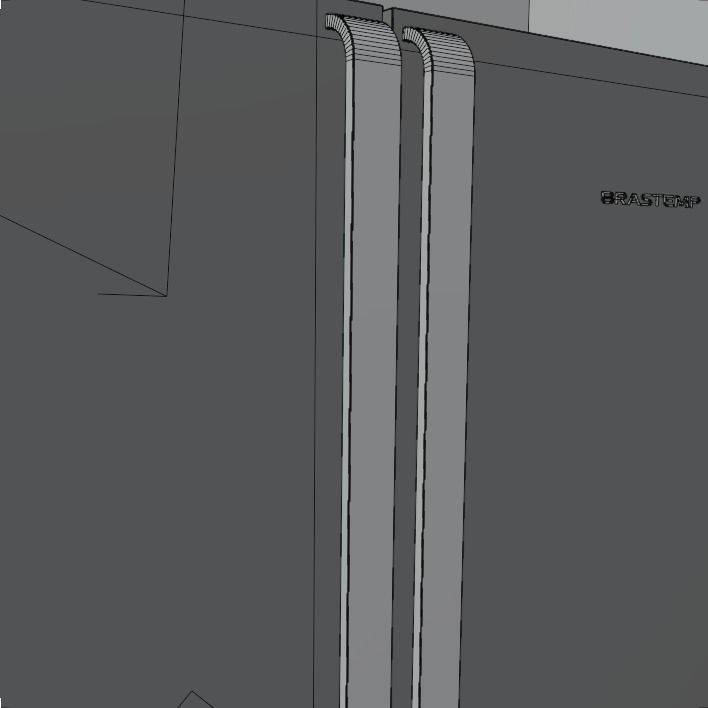 Brastemp Side by Side Refrigerator - White 3D model_9