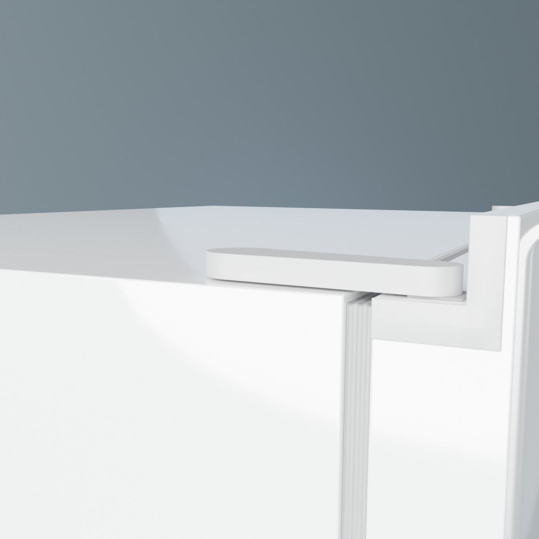 Brastemp Side by Side Refrigerator - White 3D model_4