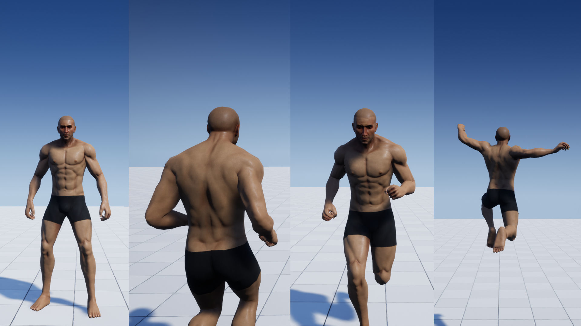 Human Base Male Character Low-poly 3D model_6
